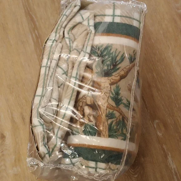 NEW Vintage Ingleman Designs STEVENS Flannel Twin Sheet Set Chickadees Print